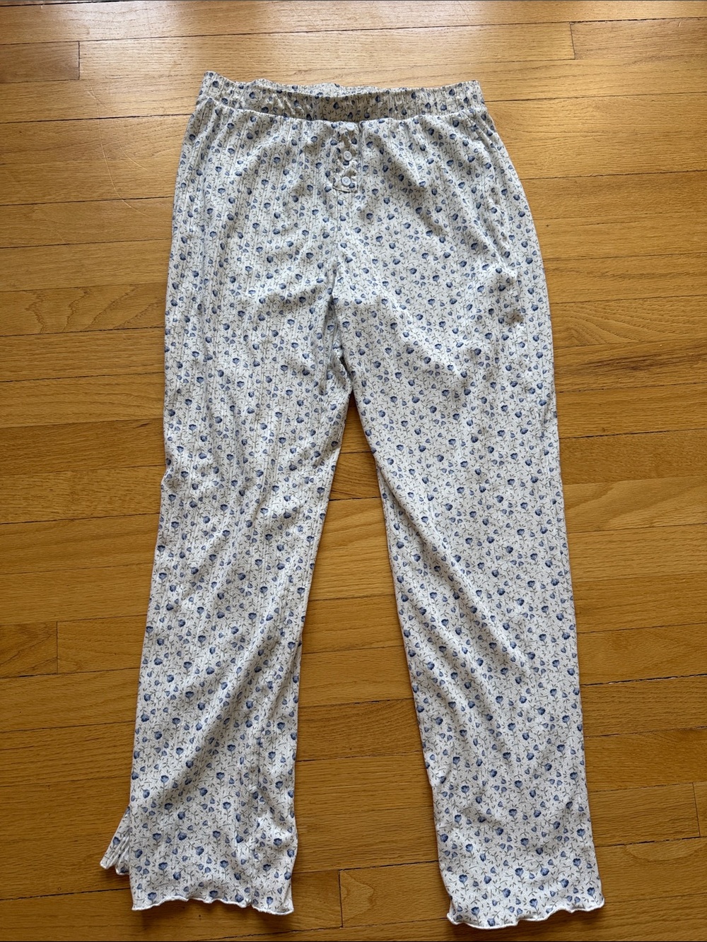 Women's Blue Floral Pajama Pants